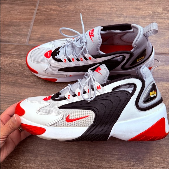 nike zoom 2k red white black